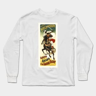 Olympia Paris Hippodrome Arabs of the Sahara Desert by Jules Cheret Long Sleeve T-Shirt